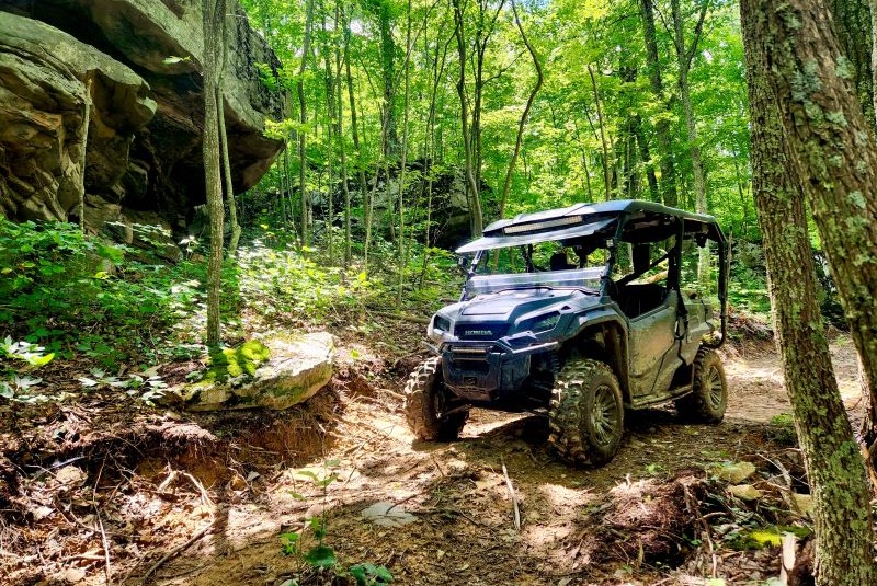 ATV riding on adjacent Hillbilly Trails, perfect for Appalachian camping near Pikeville, KY